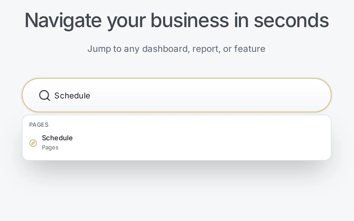 Home — The start page is where each working day begins.